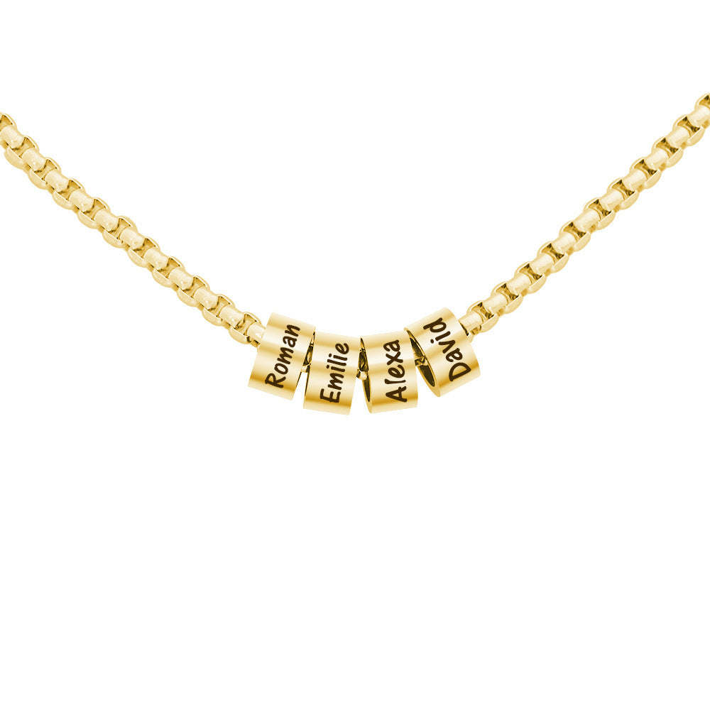 Stainless steel beaded necklace - FASHIONKULTUR