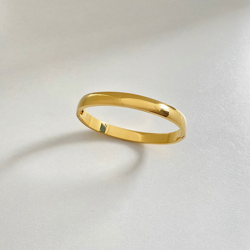 Retro Minimalistic Buckle Simple Bracelet Gold Bracelet - FASHIONKULTUR