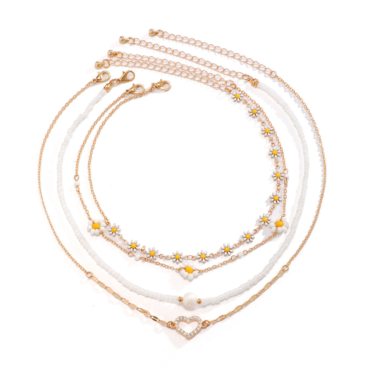 Women's Pearl Little Daisy Suit Necklace - FASHIONKULTUR