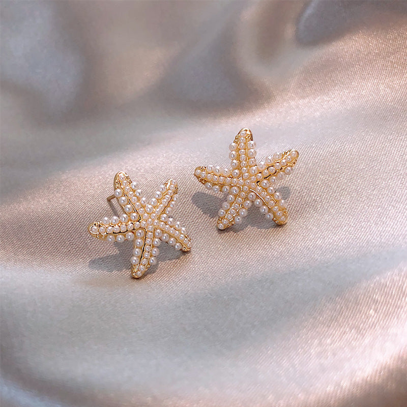 Pineapple Starfish Pearl Earrings - FASHIONKULTUR