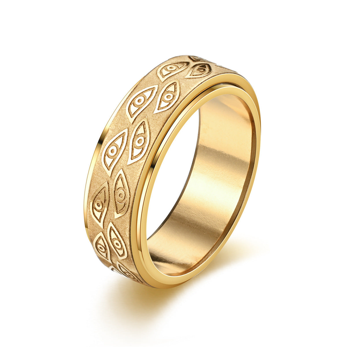 Fashion Rotatable Men's Stainless Steel Ring - FASHIONKULTUR
