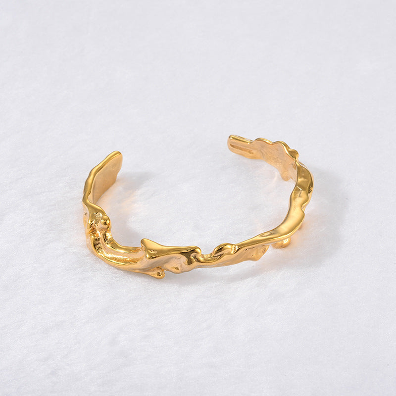 European And American Retro Bracelet Burning Lava Irregular Bracelet - FASHIONKULTUR