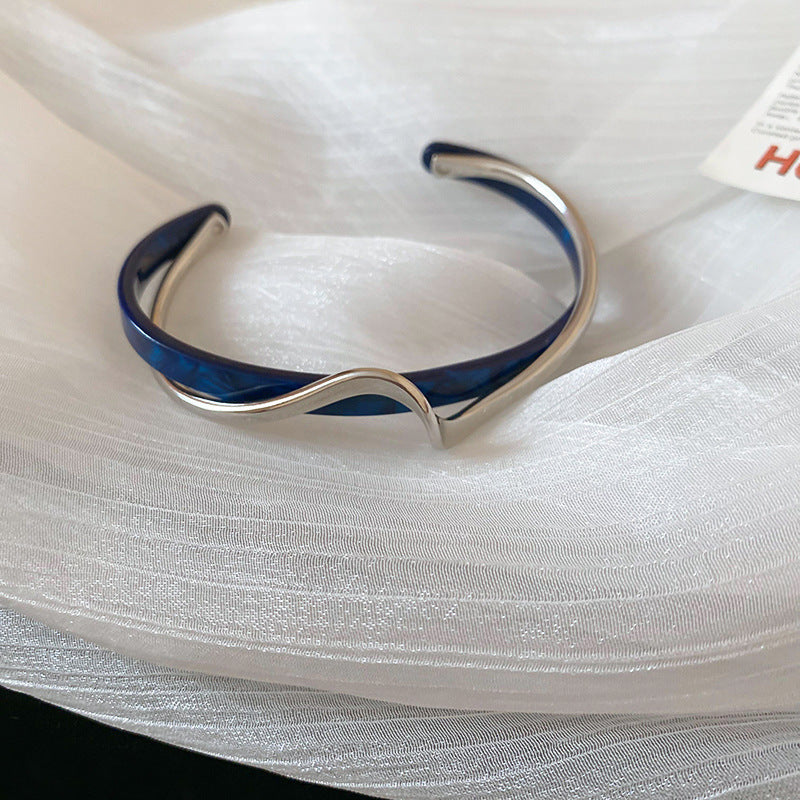 Metal White Shellfish Plate Bracelet For Women Opening Adjustable 2 Layers Design Llight Luxury Female Fashion Jewelry Gifts - FASHIONKULTUR