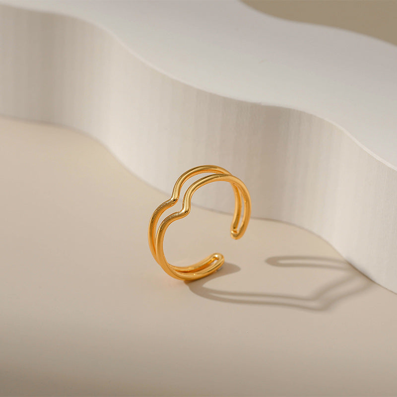 Copper Plating 18K Real Gold Ring - FASHIONKULTUR