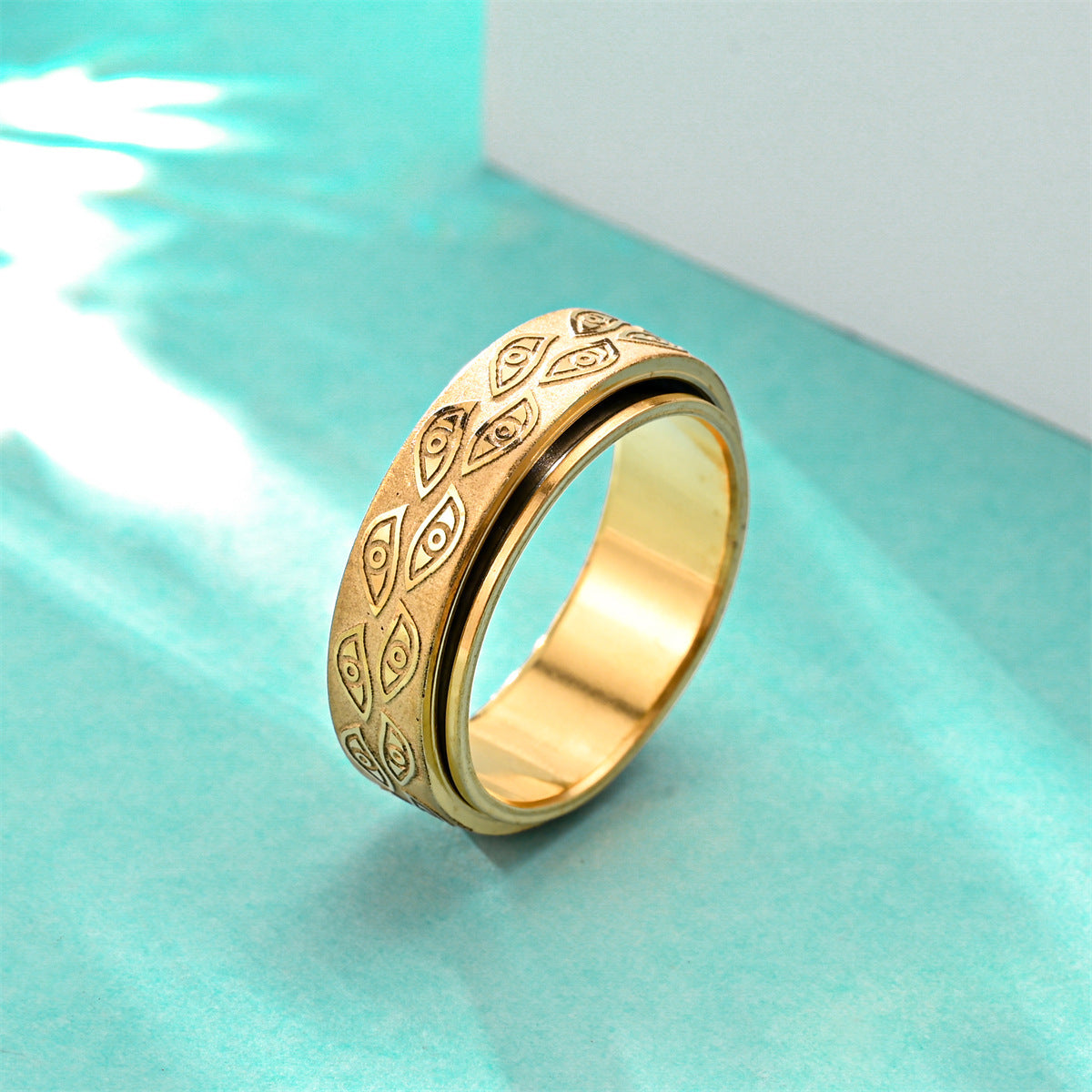 Fashion Rotatable Men's Stainless Steel Ring - FASHIONKULTUR