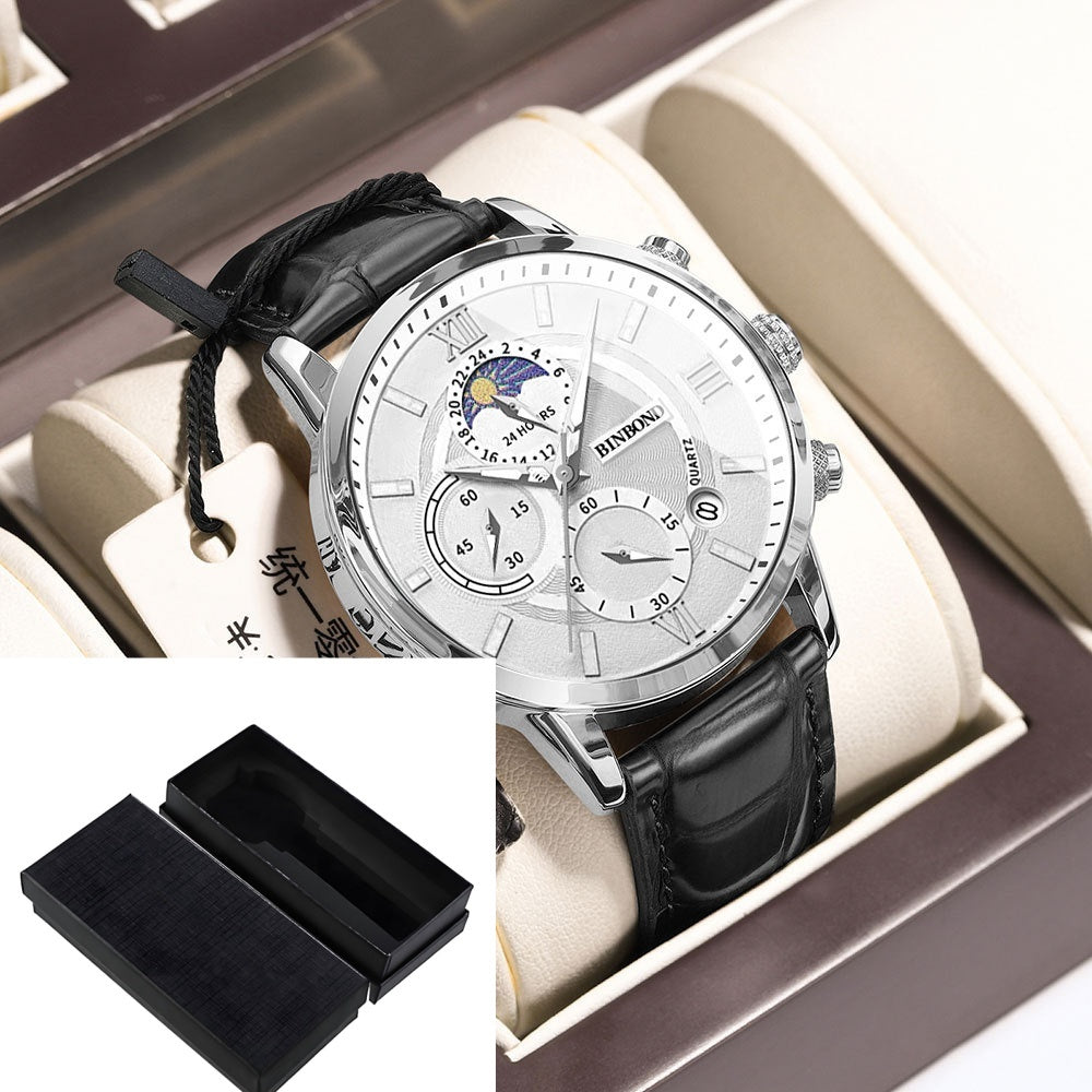 Simple Multifunctional Chronograph Waterproof Quartz Watch - FASHIONKULTUR