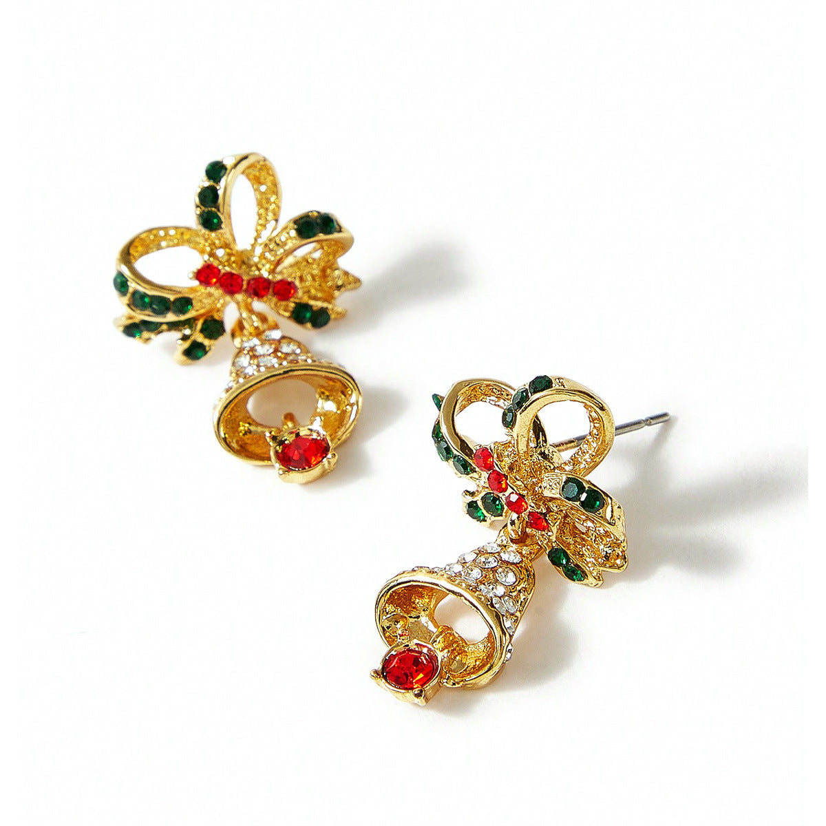 Jingle Jingle Exquisite Full Diamond Christmas Color Earrings - FASHIONKULTUR