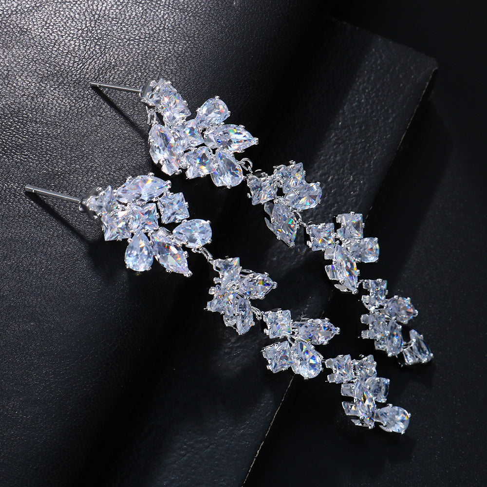 European And American Fashion Luxury Zircon Earrings - FASHIONKULTUR