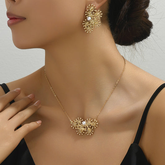 Fashion SUNFLOWER Design Women Necklace Suit - FASHIONKULTUR