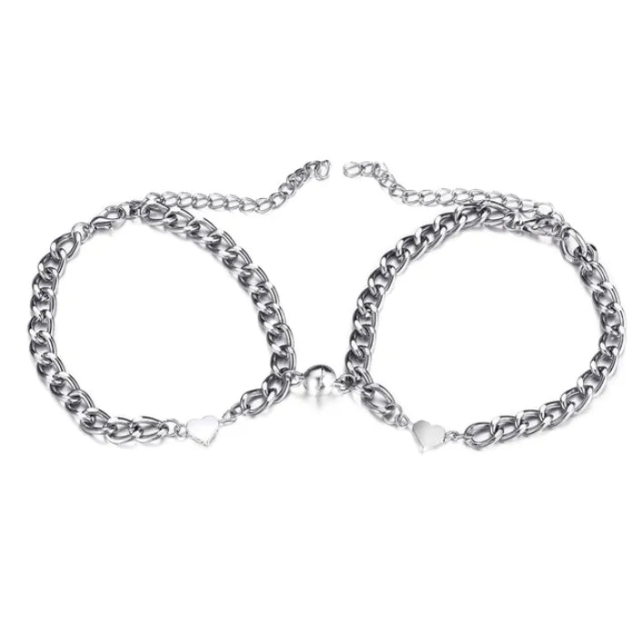 Fashion Jewelry Magnet Love Suction Bracelet Couple  Valentines Day Gift - FASHIONKULTUR