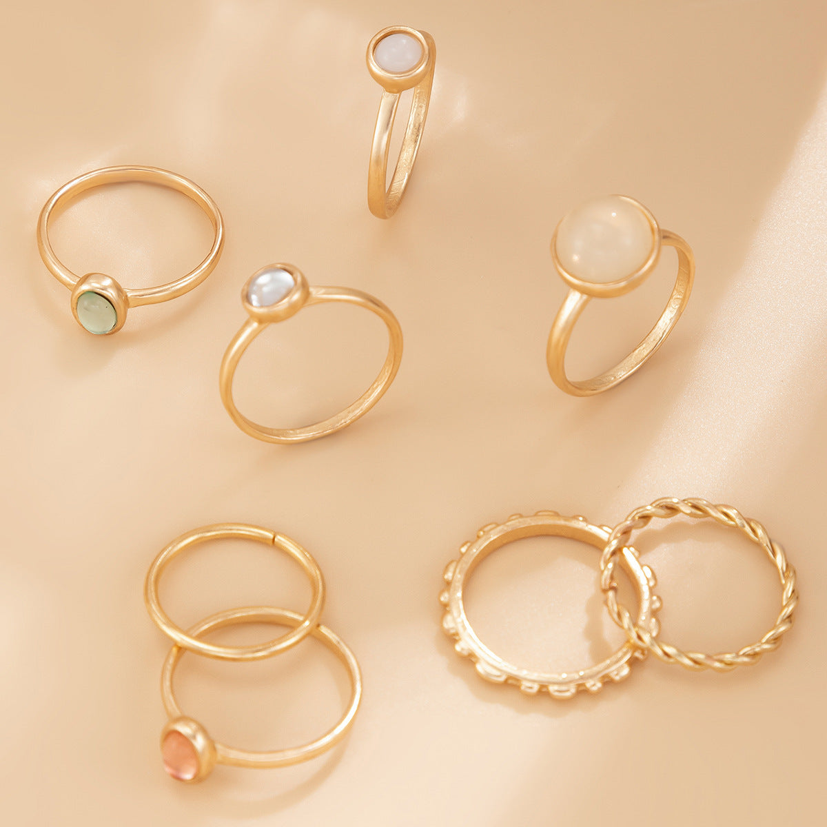 Golden Elegance Bridal Set with All-match Suit Ring - FASHIONKULTUR