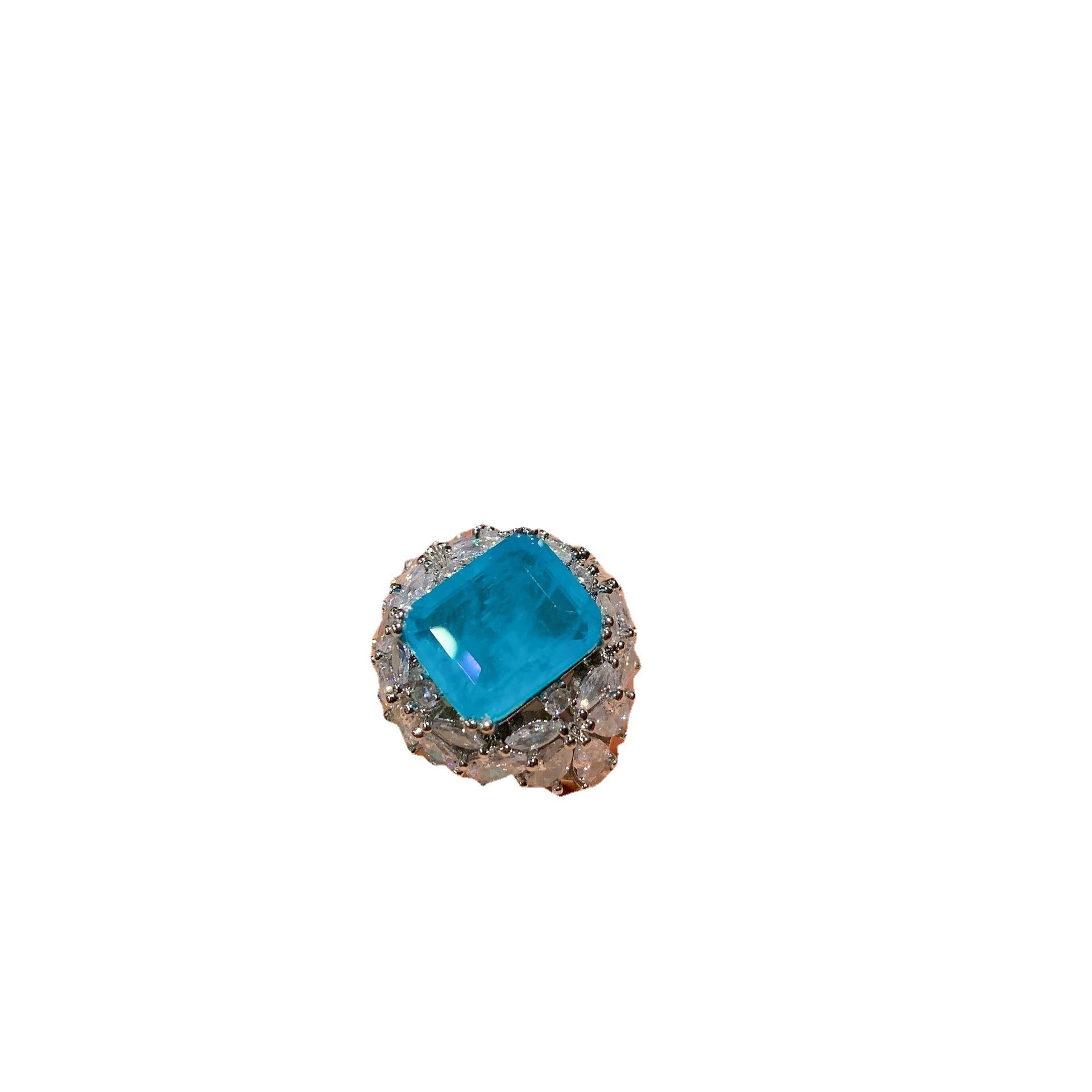 Creative Models Full Of Diamonds Ring Necklace Earrings Jewelry Set - FASHIONKULTUR