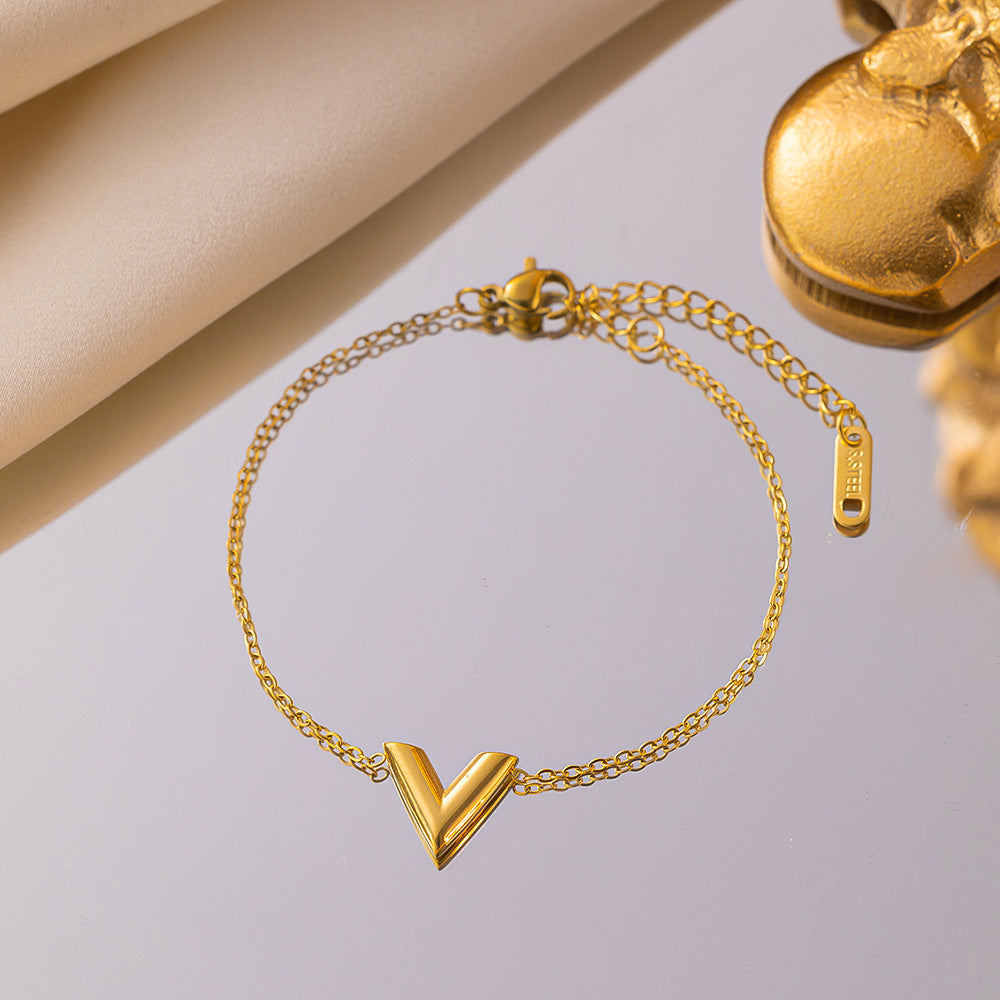 Titanium Steel No Fading Simple Gold Necklace - FASHIONKULTUR