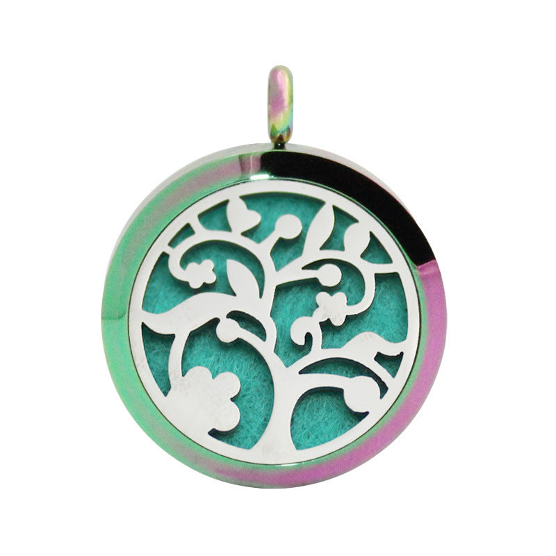 Stainless Steel Hollow Pendant Life Tree Perfume Pendant - FASHIONKULTUR