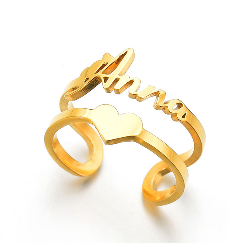 Custom Stainless Steel Ring Anniversary Jewelry - FASHIONKULTUR