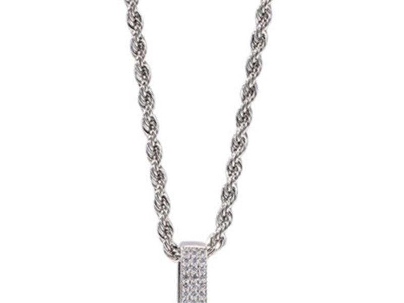 Personalized Hip Hop Custom Rotating Pendant 26 Letter Name Micro Inlaid Zircon - FASHIONKULTUR