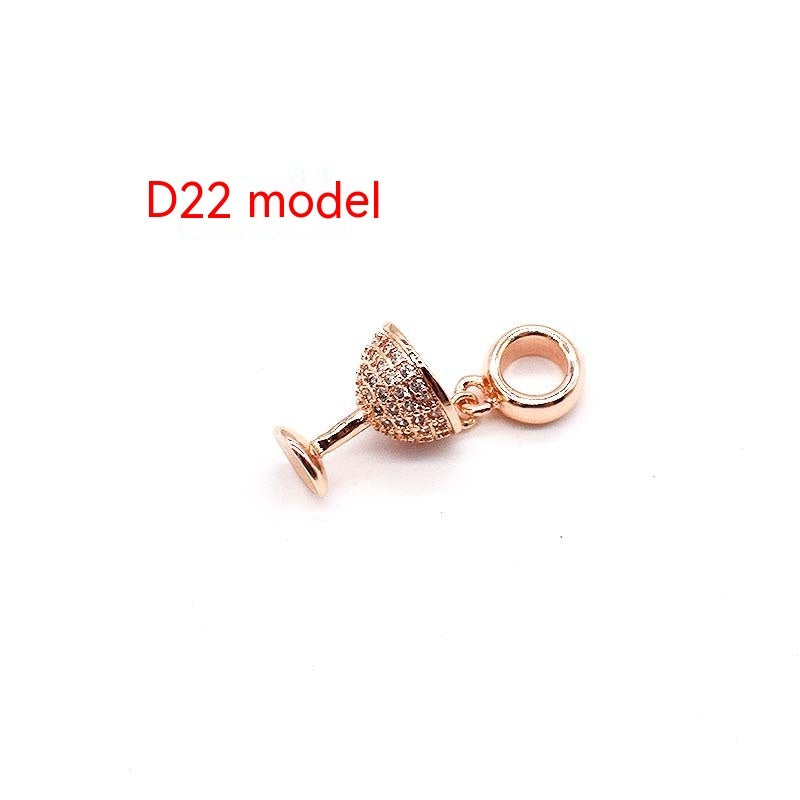 Copper Plating 14K Gold Large Hole Spacer Bead Can String Leather Rope Bracelet Pendant - FASHIONKULTUR