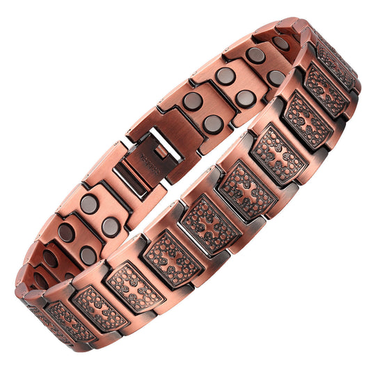 Vintage European And American Magnet Energy Bracelet Men's Copper Bracelet - FASHIONKULTUR