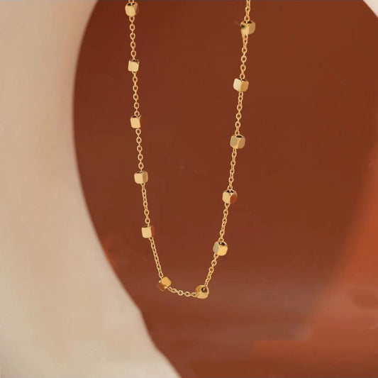 Niche Small Square Necklace Stainless Steel - FASHIONKULTUR