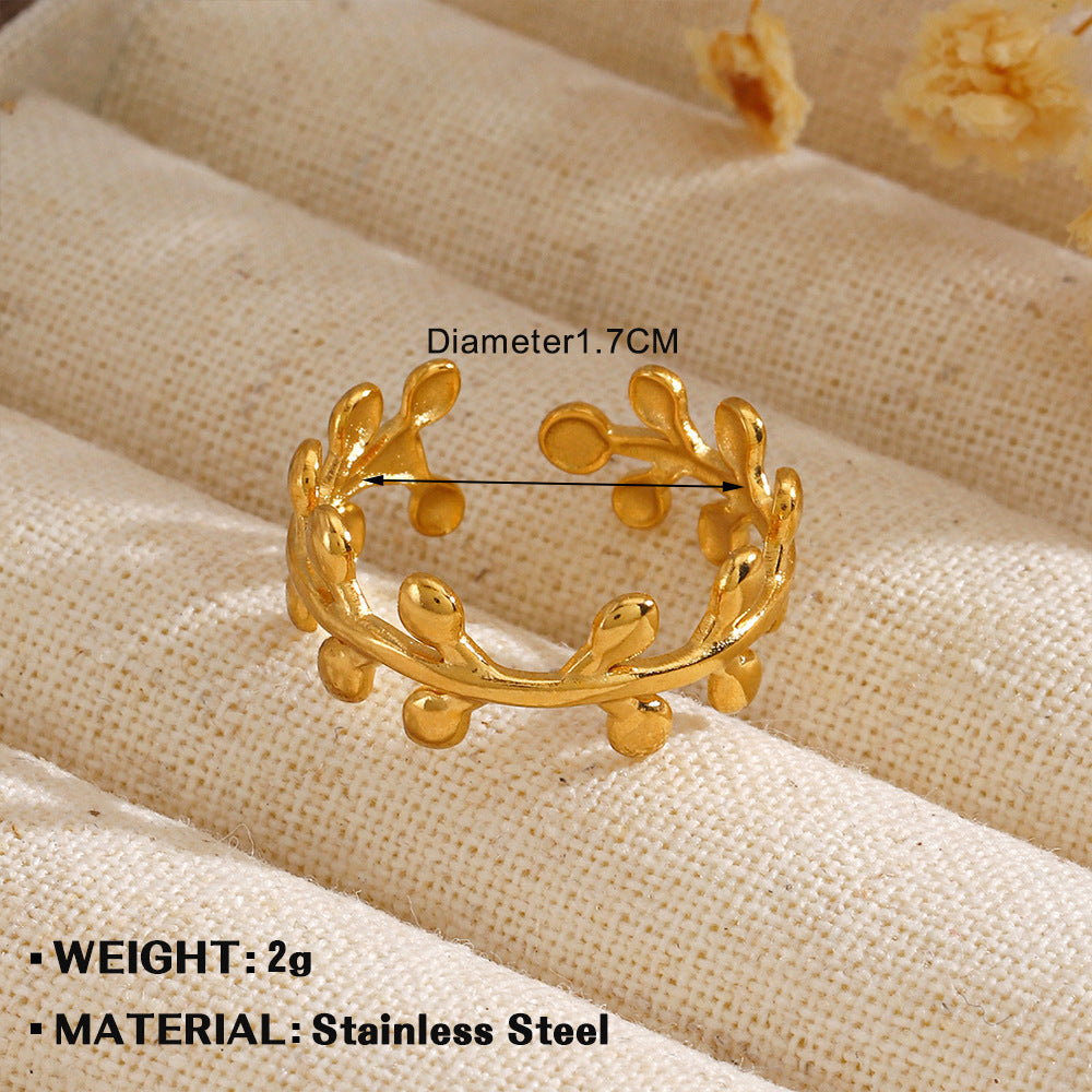 Fashion Stainless Steel Simple Heart-shaped Open Ring - FASHIONKULTUR