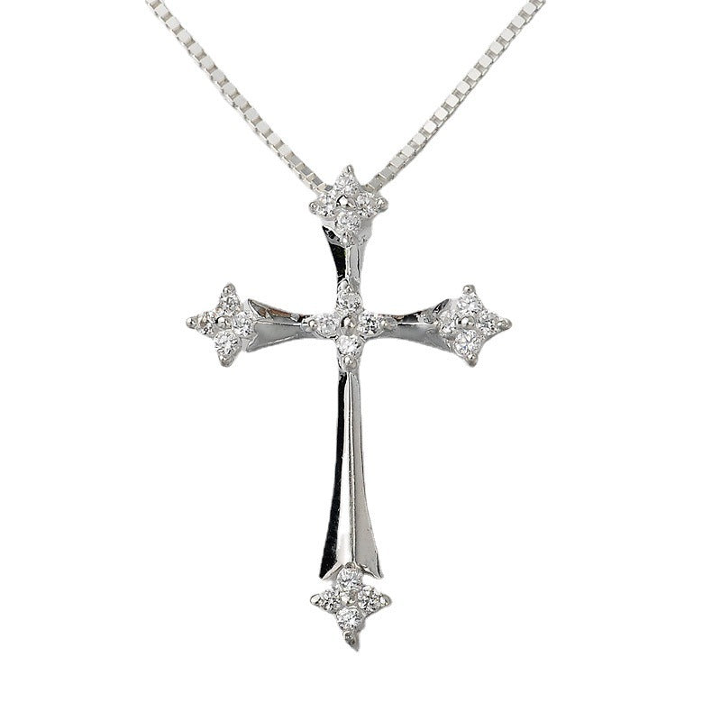 Fashion Sterling Silver Cross Necklace For Women - FASHIONKULTUR