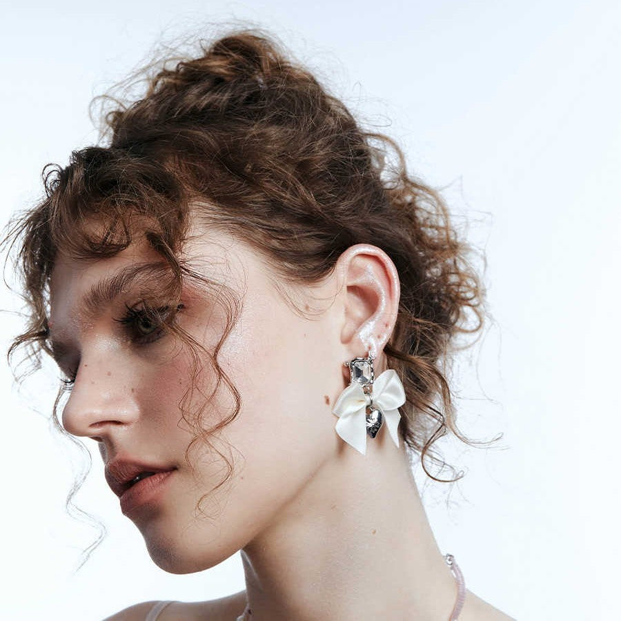 Bow Retro Sweet And High-end Earrings - FASHIONKULTUR