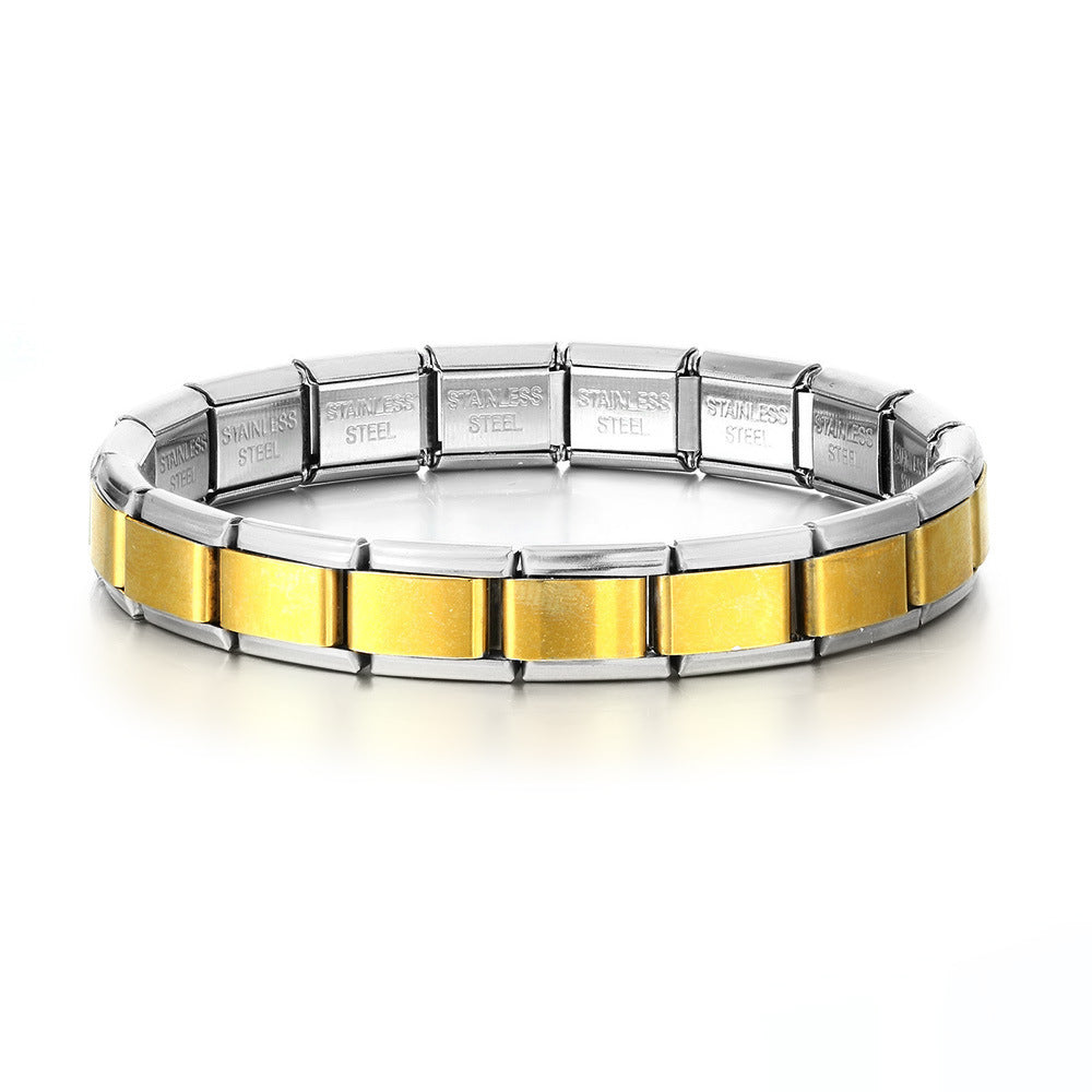 Titanium Steel Vacuum Real Gold IP Plating Watch Band Chain - FASHIONKULTUR