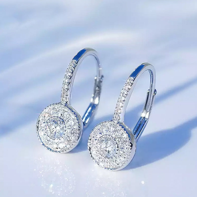 Fashionable Women Over Earrings Studded With Zircon - FASHIONKULTUR