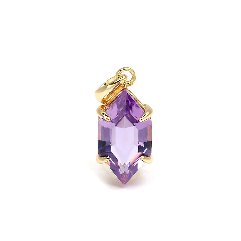 Simple Amethyst S925 Sterling Silver Pendant - FASHIONKULTUR