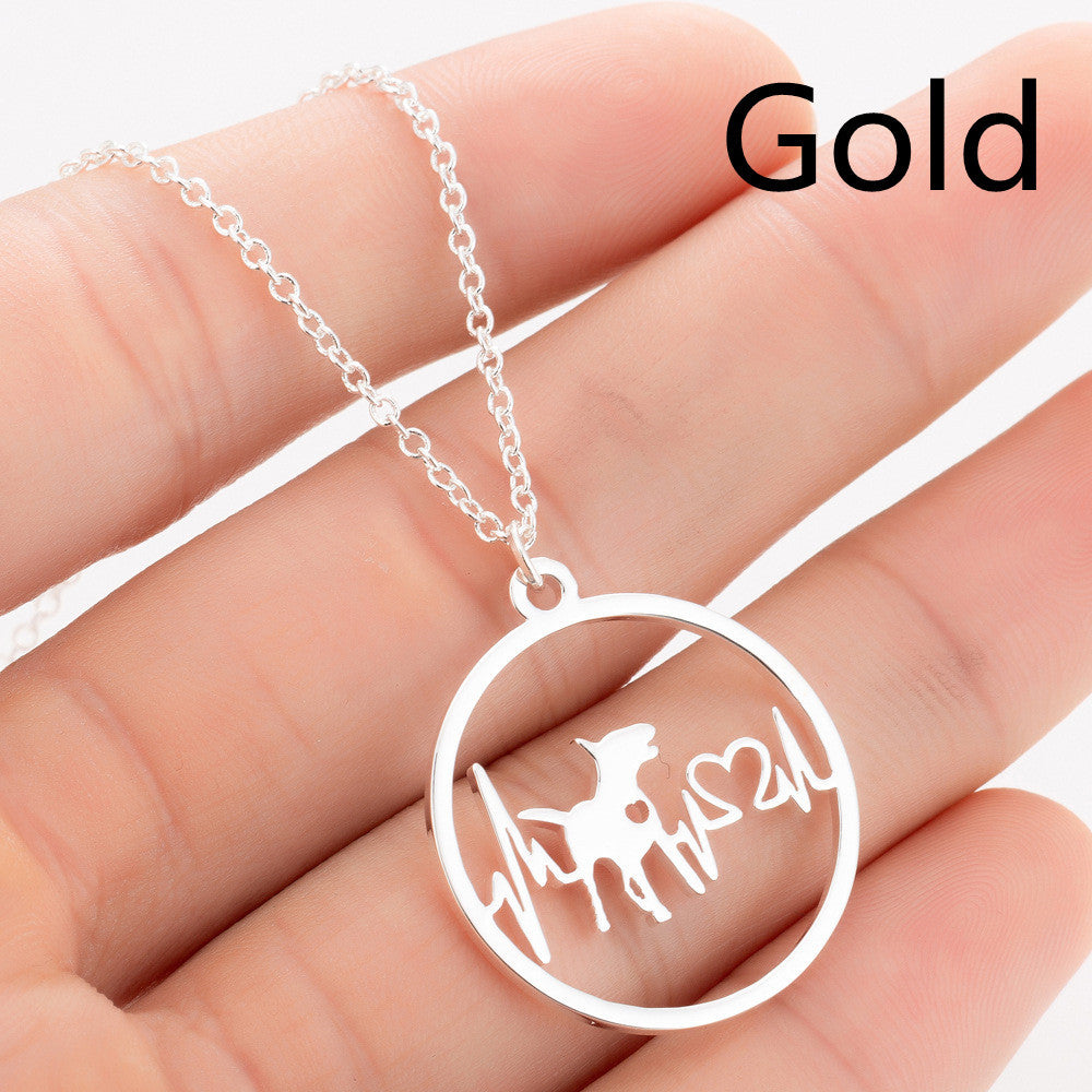 Pet Dog Footprints Paw Necklace Necklaces - FASHIONKULTUR