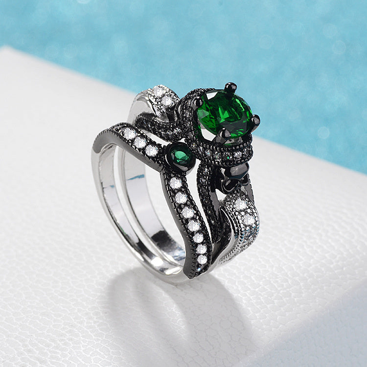 Separation Couple Rings Personalized Punk Retro Style Ring Set - FASHIONKULTUR