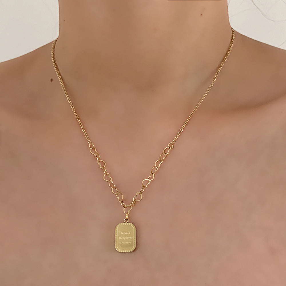 Retro Niche Wild Love Clavicle Chain Necklace - FASHIONKULTUR