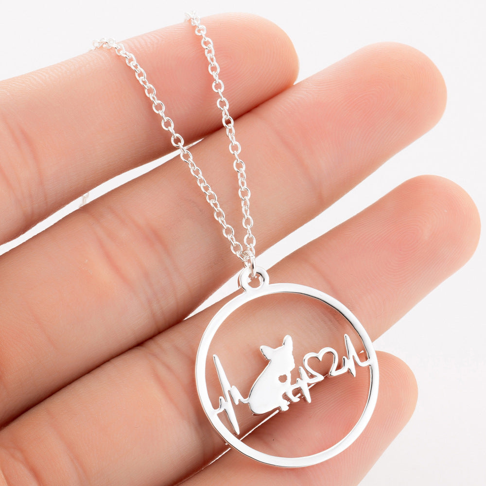 Pet Dog Footprints Paw Necklace Necklaces - FASHIONKULTUR