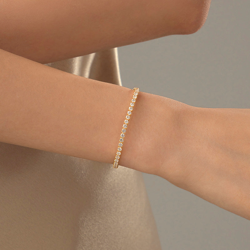 S925 Silver Full Diamond Shining High-grade Bracelet For Women - FASHIONKULTUR