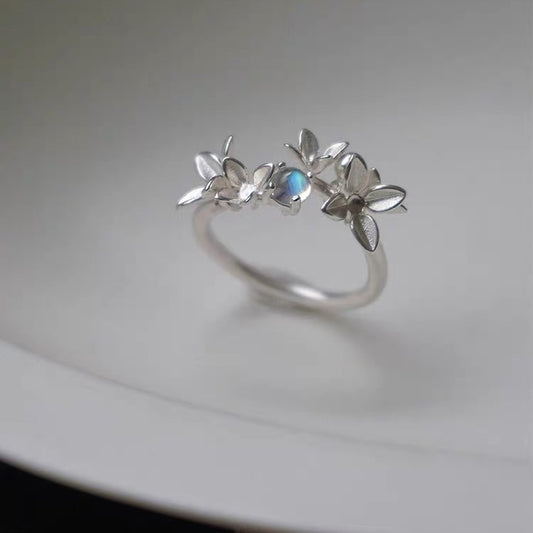 Moonlight Stone Pure Silver Ring - FASHIONKULTUR