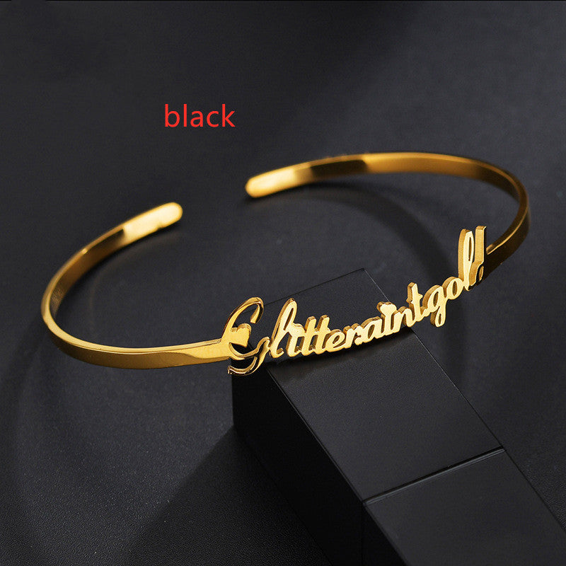 DIY Custom Stainless Steel Name Bracelet - FASHIONKULTUR