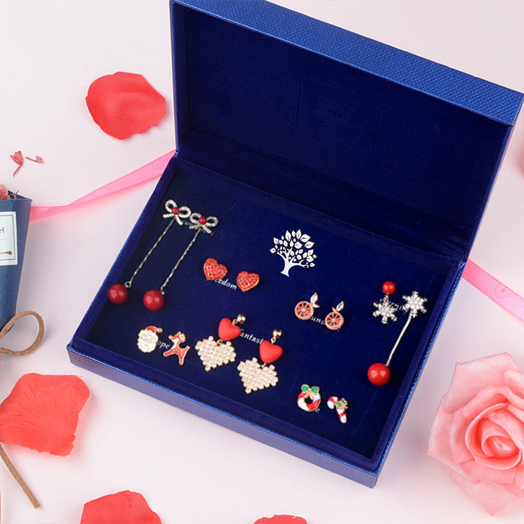Silver Needle Christmas Jewelry Earring Set - FASHIONKULTUR