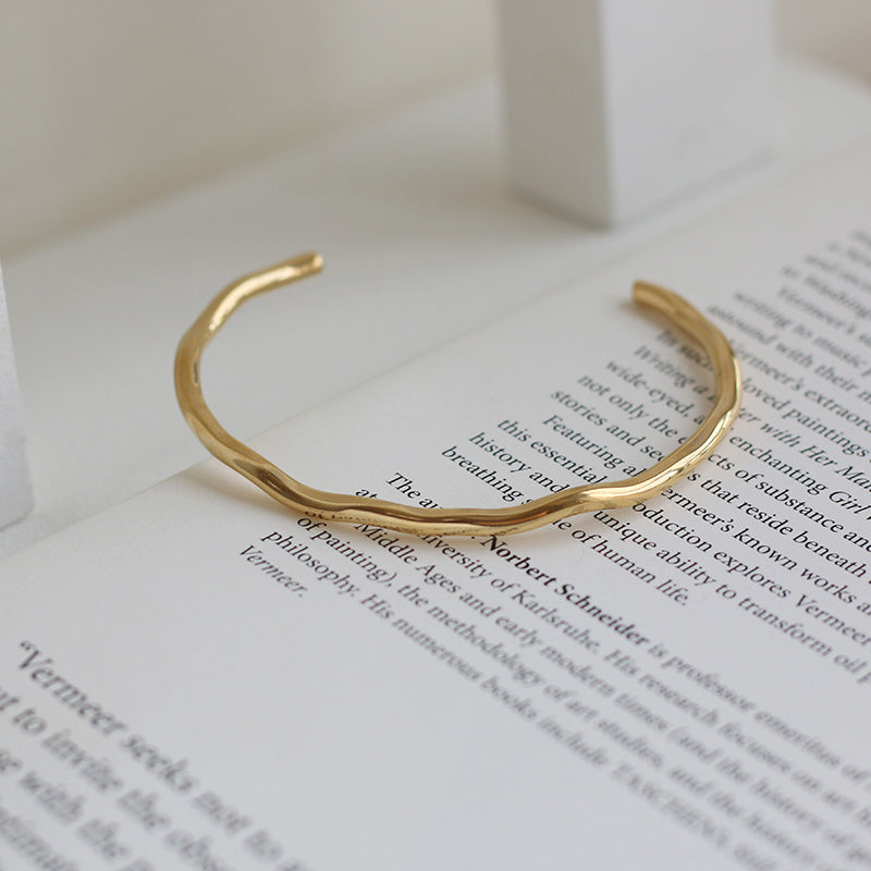 Tree Pattern Wave Irregular Opening Bracelet - FASHIONKULTUR