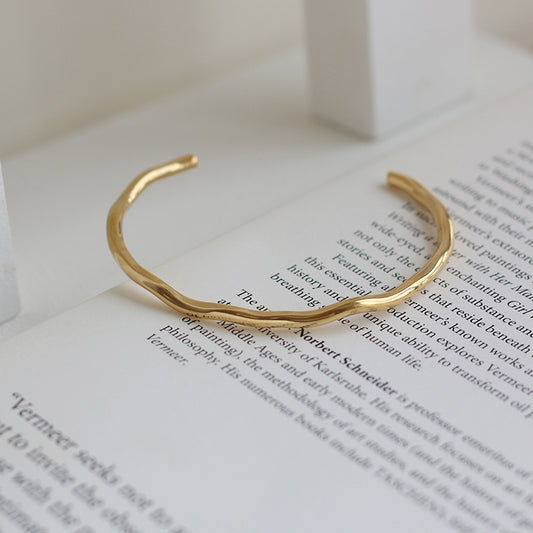 Tree Pattern Wave Irregular Opening Bracelet - FASHIONKULTUR
