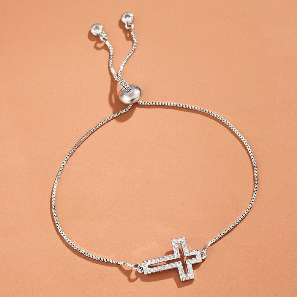 Women's Fashion Zircon Cross All-match Bracelet - FASHIONKULTUR