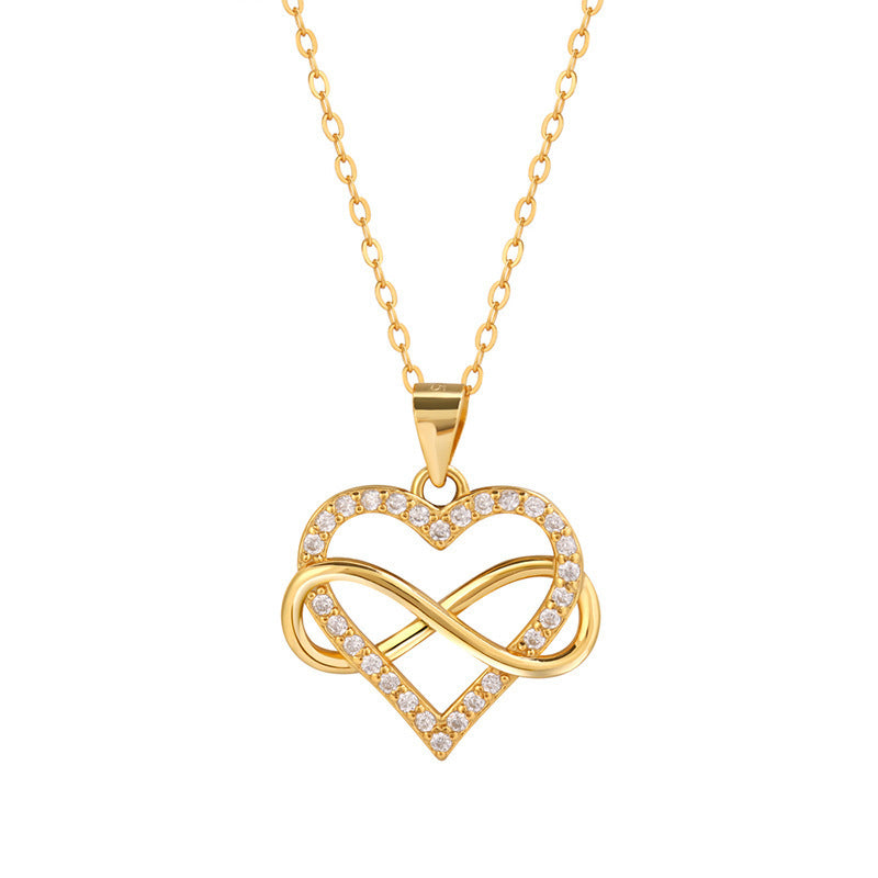 Unlimited Love Necklace Women Wrapped Love Valentine's Day Gifts All Match High-grade Can Not Be Dropped Collarbone Chain - FASHIONKULTUR