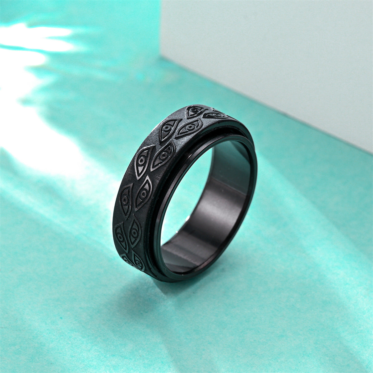 Fashion Rotatable Men's Stainless Steel Ring - FASHIONKULTUR
