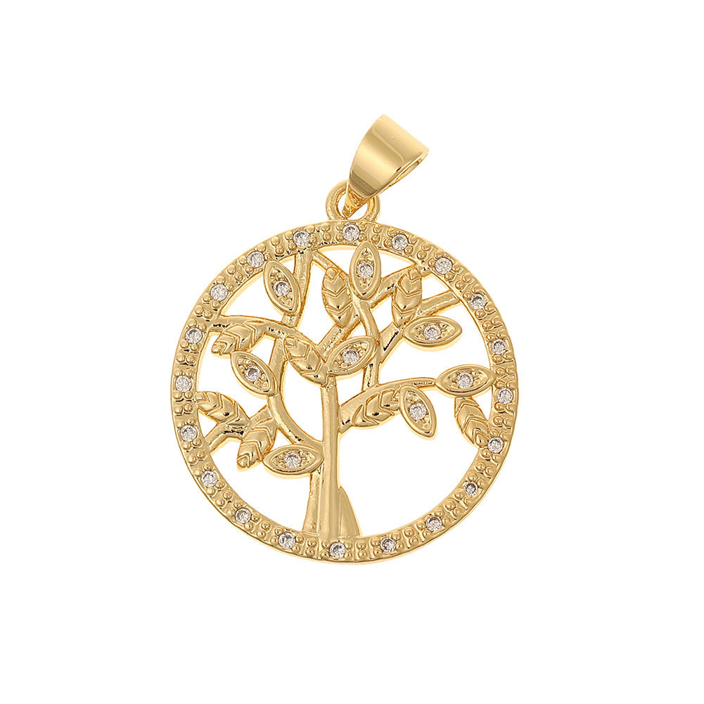 Colorful Zircon Light Luxury Tree Of Life Pendant - FASHIONKULTUR