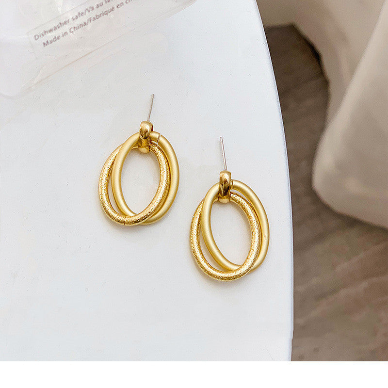 Metal high-quality earrings irregular earrings - FASHIONKULTUR