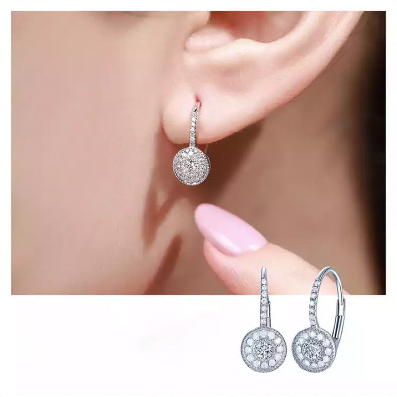 Fashionable Women Over Earrings Studded With Zircon - FASHIONKULTUR