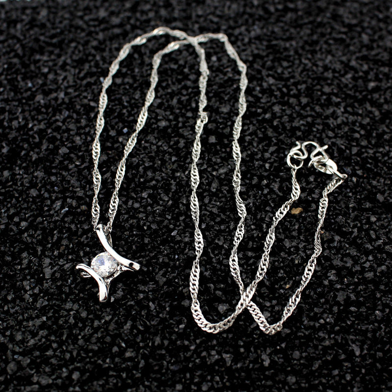 Feminine zircon pendant necklace - FASHIONKULTUR