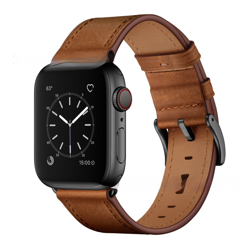 Classic Top Layer Leather Smart Watch Band - FASHIONKULTUR