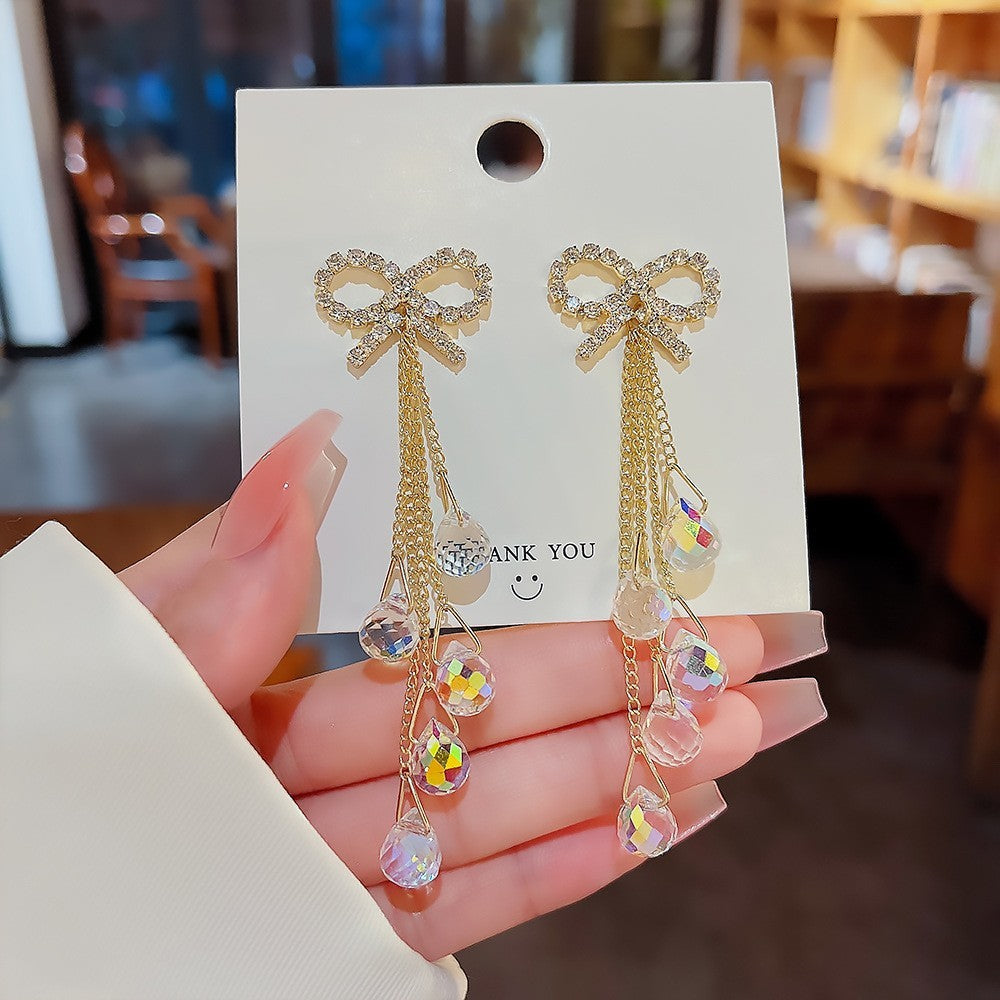 Sterling Silver Needle Light Luxury Pearl Earrings Graceful Personality - FASHIONKULTUR