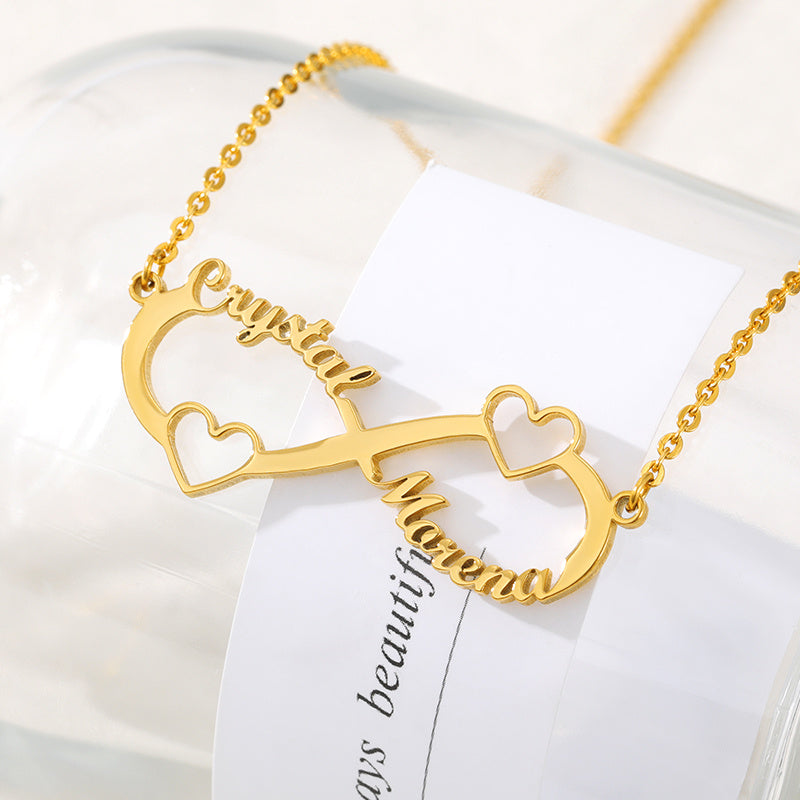 Personalized Stainless Steel Custom Name Necklace Rose Pendant - FASHIONKULTUR