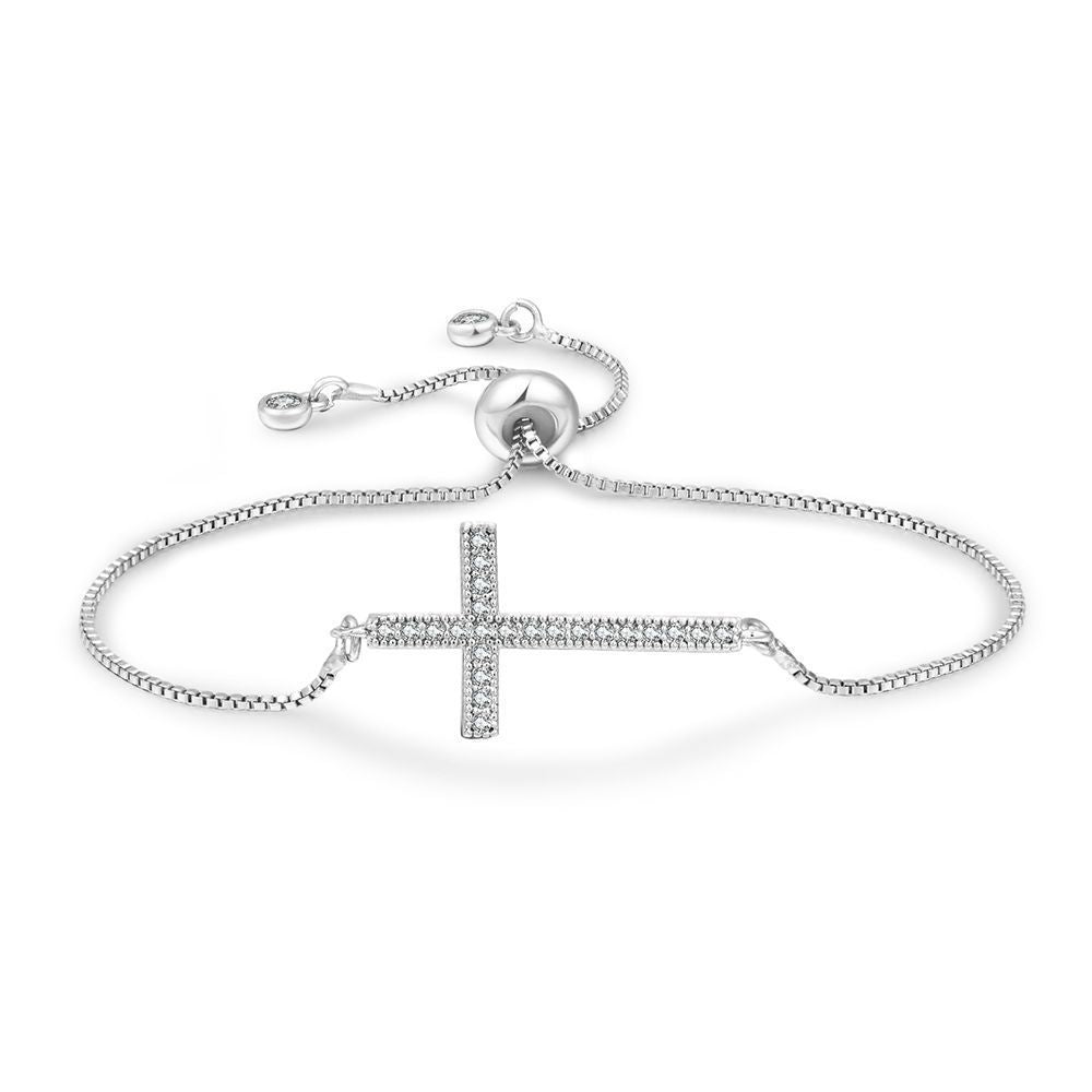 Women's Fashion Zircon Cross All-match Bracelet - FASHIONKULTUR
